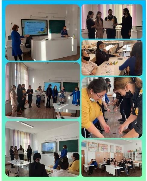 "Сабақта жұмыстың дербес, топтық, жұптық және ойын түрлерін қолдану" Жас мамандарға арналған практикалық семинар. Мектеп тренерлері: Юсбекова Г.М; Кыдырбекова Б.К.